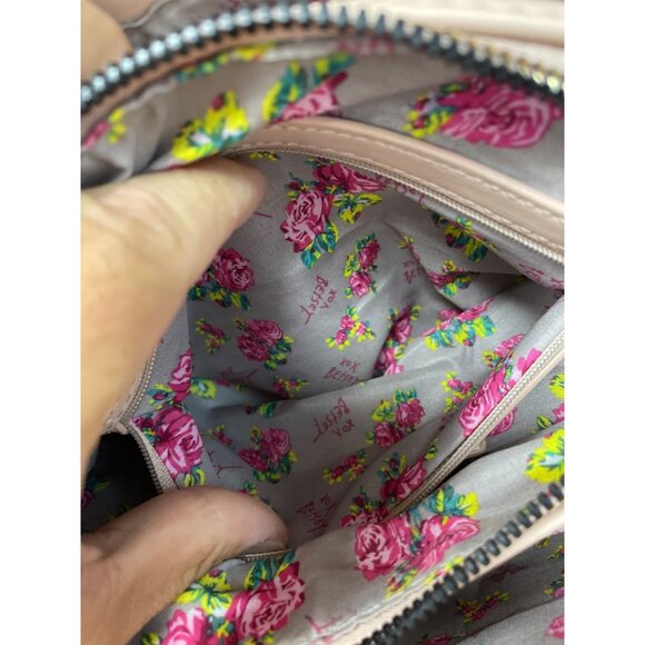 Betsey Johnson Large Blush Pink Quilted Tote Shoulder Handbag SKU 9230 - Picture 14 of 16